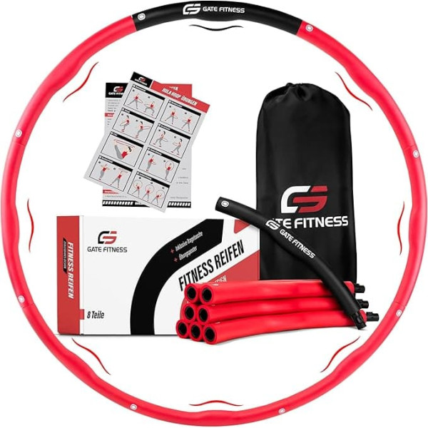 GATE FITNESS Hula Hoop for Adults and Children for Weight Loss [1.2 kg / 1.5 kg / 2 kg] | 6 to 8 Segments Hoola Hoop with Wave Design | Beginners and Advanced | Fitness Hoop with Foam
