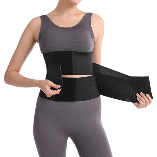 Adjustable Back Support Workout Belly Band Postpartum Belly Wrap Waist Trimmer Sweat Belt Abdominal Belt Corset Body Shaper Workout Sports for Women Men