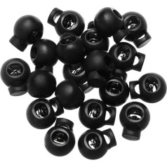 Kordelstopper, Kordelzug, Knebelverschlüsse for Kleidung, Federknebelstopper, 20 Stück, mehrfarbig, 6 mm Loch, Kunststoffstopper, Kordelstopper, Bohnenknebelclip, Bekleidung, Schnürsenkel, Sportbeklei