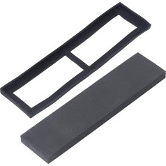 Messerschärfstein, Körnung 800, professioneller Klingenschleifstein mit rutschfester Gummibasis für Koch, Jagd, Taschenmesser, Borkarbid-Material, 200 x 50 x 12 mm