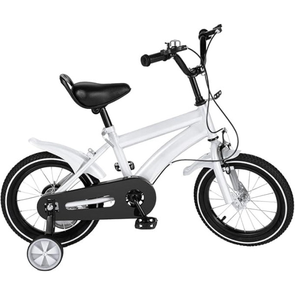 14 Inch Children's Bicycle for Ages 3-6 Years Boys & Girls, Upgraded High-Carbon Bicycle Children, Children's Bicycle Height Adjustable with Auxiliary Wheels for Training Outdoor Riding