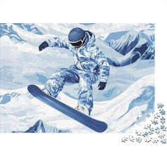 Snowboarder in Aktion 1000-Stück Premium Karton Winter-Sport-Illu Erwachsene Jigsaws, Stress Relief, Zuhause-Aktivität & Geschenk, Herausforderung Für Familien-Spielnacht & Urlaub 70x50