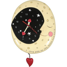 Enesco Allen Design by Michelle Allen Clock, Multi-Colour, Height 27 cm