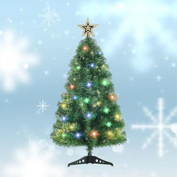3ft Artificial Christmas Tree, Table Top Christmas Tree for Holiday Decoration, 140 Branch Tips, Green