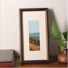 Picture Frame, 10 x 10 cm, Photo Size Table Top & Wall Photo Frame with Mount, Horizontal/Vertical, Rectangle Photo Gallery, Certificate Frame, Wood, Wooden Frame, Ideal for Photos, Walnut