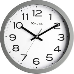 Ravel - Modern 25 cm Wall Clock for Office and Kitchen - Analogue Quartz - RWC.25.13 - Medium Grey