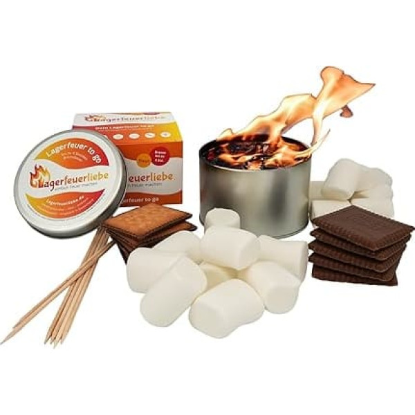 Marshmallows Set | Gift Set Campfire to Go | Campfire Love® | Ideal for Camping | Mini Campfire | Table Fire | Fire Bowl