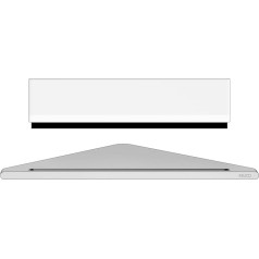 Keuco Edition 400 Corner Shower Shelf 24.5 x 24.2 cm with Shower Squeegee Anodised Aluminium Silver Made in Germany Includes Screws and Dowels Shower Shelf for Drilling