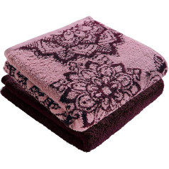 Erwin Müller Bühl Bath Towel Pack of 2 Berry Size 70 x 140 cm – Extra Fluffy, Voluminous, Highly Absorbent