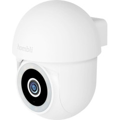 Hombli Pan & Tilt Cam 2k Outdoor Surveillance Camera with Swivel Function, QHD, Colour Night Vision, Audio, Alarm, Floodlight, Compatible with Alexa, Google