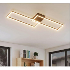 Klighten Ceiling Light LED Ceiling Light 45 W 3480 Lumens Living Room Lamp Aluminium Modern Ceiling Lighting for Bedroom Kitchen Living Room Hallway 96 x 35 x 8 cm Warm White 3000 K Black