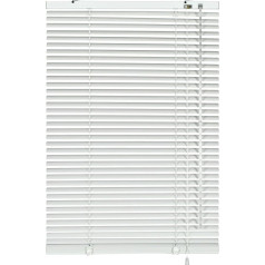 Gardinia Aluminium Venetian Blind, Sight, Light and Glare Protection, Wall and Ceiling Installation, All Installation Parts Included, Aluminium Venetian Blind, White, 120 x 240 cm