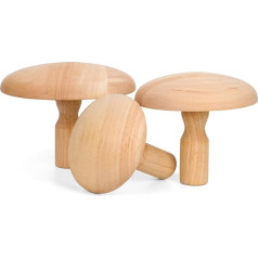 Set of 3 Pottery Moulds, 16.5/14/11.5 cm, Plaster Moulds for Ceramic with Handles, Wood Ceramic Pottery Tools, Clay Moulds for Homemade Dishes, Plates, Art Making