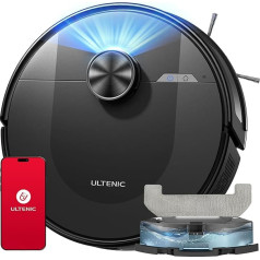 Ultenic Staubsauger Roboter 5000Pa Saugkraft, Saug und Wischroboter mit LiDAR Navigation