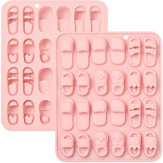 KitBeads 2 x Beach Shoes Silicone Moulds Summer Slippers Fondant Moulds for Baking Candle Resin DIY Soaps Craft Decorations