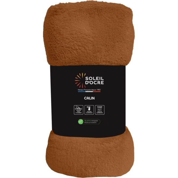 Soleil d'ocre, Calin Terra Flannel Blanket 180 x 220 cm