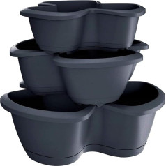 Respana Trio Pot 28.1 L, Dimensions (mm) 470 x 470 x 405, Colour: Anthracite