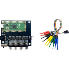Logikanalysator V6.0 400 MHz 24-Kanal-Logikanalysator mit Test-Hook-Clip-Software für, MacOS und Linux Verfügbar