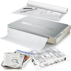 Plustek A3 flatbed scanner OS1180, for A3 size Blueprints and Document. Design for libraires school and small office. Approx 9sec of A3 document