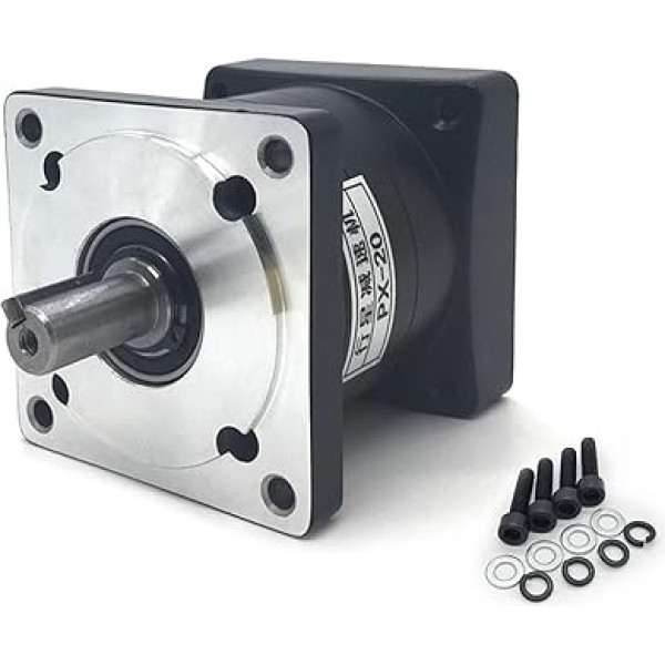 Nema23 Planetengetriebe Drehzahlminderer Abwärtsgetriebe 14mm Welle 57 Schrittmotor Untersetzungsgetriebe Planetengetriebe Nema 23 1St(Ratio 40 to 1,6.35 Input 14 Output)