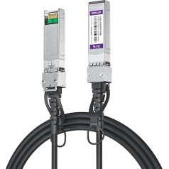 REDLUX 10G SFP+ DAC Cable 5 Metres, Direct Attach Copper Twinax Cable, Compatible with Cisco, Ubiquiti UniFi, Meraki, Mikrotik, Fortinet, Netgear, TP-Link, D-Link, Broadcom, Linksys