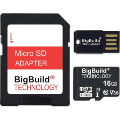 100MB/s Micro SD Memory Card for Doro 1370, 6030 Flip, 6520 Mobile - Class 10 U3 V30, 16gb