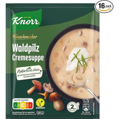 Knorr Gourmet soup forest mushroom cream soup delicious mushroom soup without flavour-enhancing additives and no dyes 16 x 2 plates