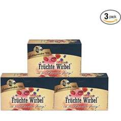 Goldmännchen Tea Fruits Swirls, 20 Individually Sealed Tea Bags, Pack of 3 (3 x 50 g)