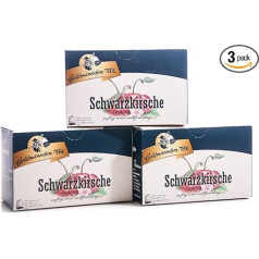 Goldmännchen Tea Black Cherry 20 Tea Bags Pack of 3 x 55 g