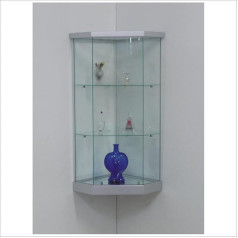 Corner Glass Cabinet VM 504 TC (Silver)