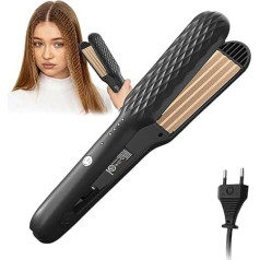 Crepe Iron for Hair, Ceramic Crepe Iron Hair, Crepe Iron Hair with 4 Temperatures, Adjustable Quick Heating, Crimper Hair for All Hair Types, Fluffy Hairstyle & Volume Corn Styling Tool