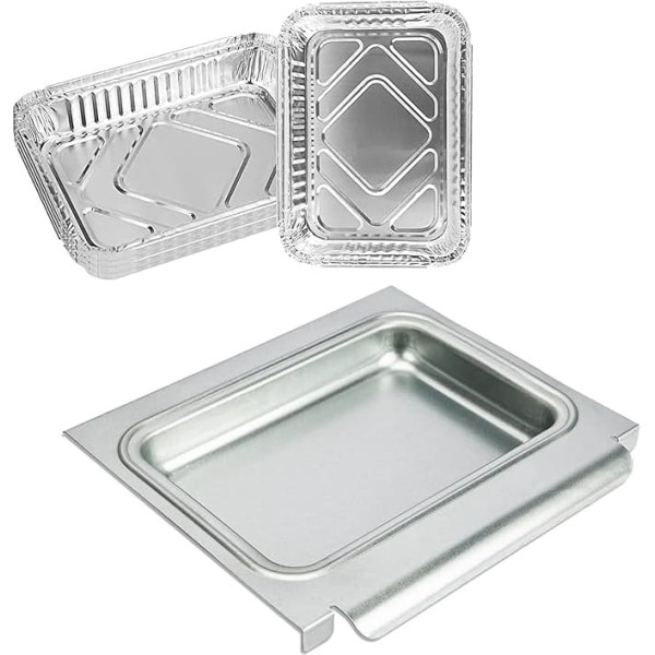 GFTIME 67047 Grill Drip Trays for Weber Spirit I II 200/300, Genesis I/II LX200/300 Series, Collection Tray for Weber Traveler with 6415 Aluminium Liner, Grease Collection Tray for Weber 67047, 6415,