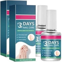 3 Day Nail Care, 3 Days Nail Care, Nail Care Oil with Keratin Amino Acid Formula, 3 Day Nail Care Oil for the Repair of Cracked and Dry Nails, Daily Strengthening Nourishment (2 Pieces)