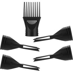 5 Stück Haartrockner Aufsatzdüsen aus Kunststoff Schwarz Wiederverwendbar für Glattes Haarstyling und Präzises Trocknen für Professionellen Gebrauch