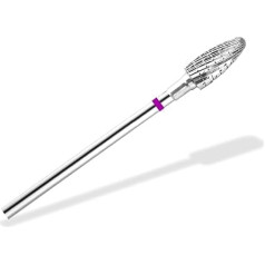 Milling Cutter for Gel and Acrylic Nails Callus Carbide Nail Care Grinder Bit with Superfine Cross/Cross Cut Teeth Manicure File Pedicure Grinding Attachment for Electric Nail Files
