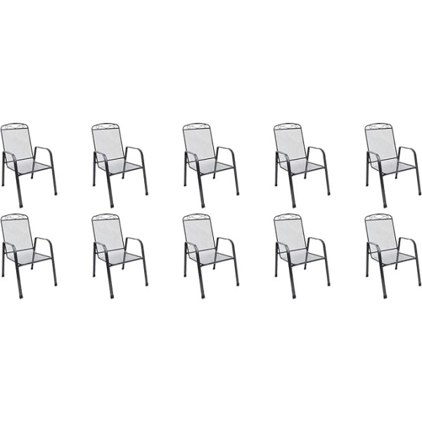 MFG New Traunstein Snail Stacking Chairs Made in Germany TÜV, GS and Gastro Tested / Stacking Chair / Grille Pack of 10