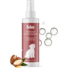 BAU Knot-Releasing Spray for Dogs & Cats without Rinsing, TwoPhase with Hyaluronic Acid & Argan Oil - Gently Detangles Long, Shiny Coat