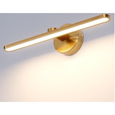 LED Mirror Light Bathroom Wall Light Bathroom Wall Lamp Bathroom Lamp Wall 40 cm 12 W Modern Picture Light 3000 K Mirror Lighting Brass Mirror Lamps for Cellar Kitchen Bathroom Cabinet