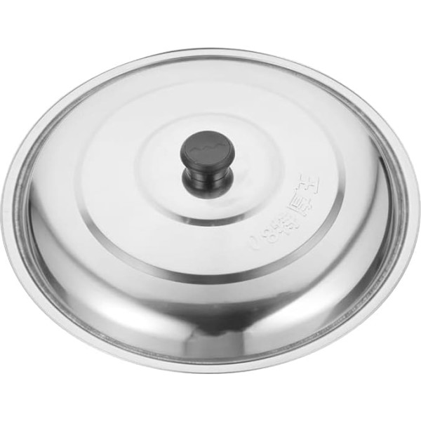 Round Stainless Steel Pan Cover, Household Cooking Pot Lid, 35cm Diameter, Frying Pan Protector, Versatile Kitchen Accessories and Easy to Clean