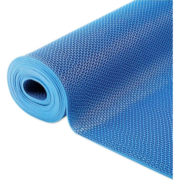 Large Shower Mat Non-Slip Anti Mould 90 x 60 x 0.5 cm Multipurpose Non-Slip Mat Durable Rubber Bath Mat with Drain Holes Grid Pattern PVC Washable for Bathroom Kitchen