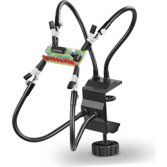 HOMSFOU Soldering Station with 4 Clamps Stand Made of Aluminium Alloy Stable for Jewellers and Craftsmen