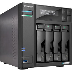 Asustor Lockerstor 4 Gen 2 AS6704T | 4 Bay NAS - Network Storage Enclosure, Quad Core 2.0GHz CPU, 4 M.2 PCIe 3.0 SSD Slot, 2 2.5GbE Port, 4GB RAM DDR4
