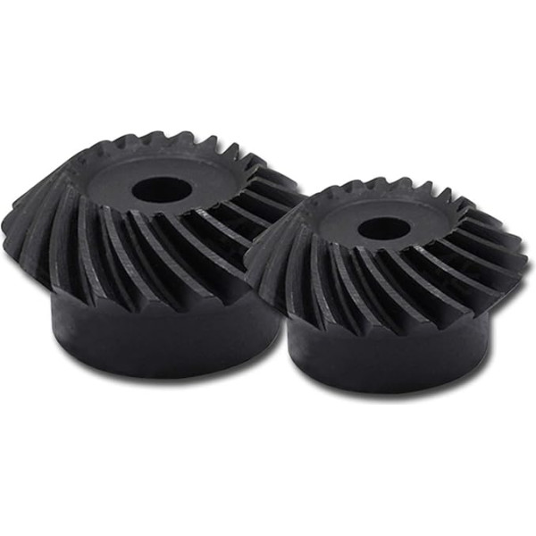 Durable 2 pieces 1: 1 taper wheel, 6 module 25 teeth + 25 teeth, inner hole 25 mm 90 degree drive, combination carbon steel gears (hole diameter: 25 mm, number of teeth: 25 teeth with 25 teeth)