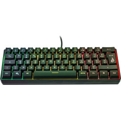 SureFire Kingpin X1 60% Gaming Keyboard French, Gaming Multimedia Keyboard Small & Mobile, RGB Keyboard with Lighting, 25 Anti-Ghosting Keys, French Layout AZERTY