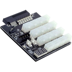 Cablecc 14+10 Pin Flex Slot Server Power Board to 16 x 6 Pin Power Supply Board for CHIA ETH BTC Mining Miner