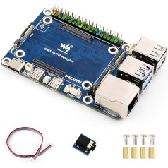 Waveshare CM5 to Pi 5 Adapter Board, Compatible with Raspberry Pi 5, Onboard Audio Header, Supports Connecting to Microphone