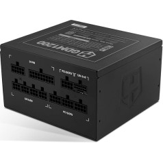 NOX Xtreme Products Hummer GDM 1200W Gold - Modular ATX 3.1 Power Supply 80 Plus Gold, Quiet 120 mm Fan, PCIe 5.1, 90% Efficiency, Extra Long Flat Cable