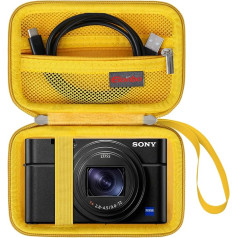 Elonbo Yellow Camera Case Bag for Sony ZV-1 ZV-1F ZV-1 II RX100 VII RX100 VI RX100 V RX100 IV RX100 III Compact Digital Camera Sony Vlogging Camera Travel Bag