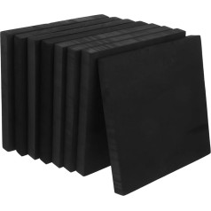 Angoily Pack of 8 Polyethylene Foam Cushions Cut to Size Foam Insert Protective Foam Insert Pads Choose Large Cut to Size Foam for Shipping Packing Foam EVA Black