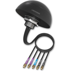 LINOVISION 4G LTE MIMO Combo 5-in-1 Antenna, 2 x 4G LTE, 1 x GNSS, 2 x Wi-Fi, Outdoor Roof SMA Antenna with 10 ft Cable, Works with IOT-R32, Inhand IR302, Teltonika RUT241/RUT240/RUT360/RUT956
